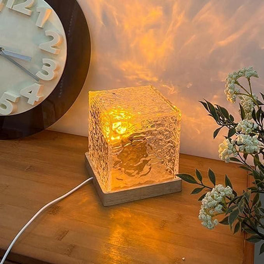 Rotating Water Ripple Night Light Aura Lamp